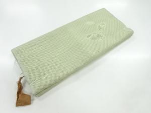 アンティーク　地紙に花模様織出し西陣お召し着物洗い張り